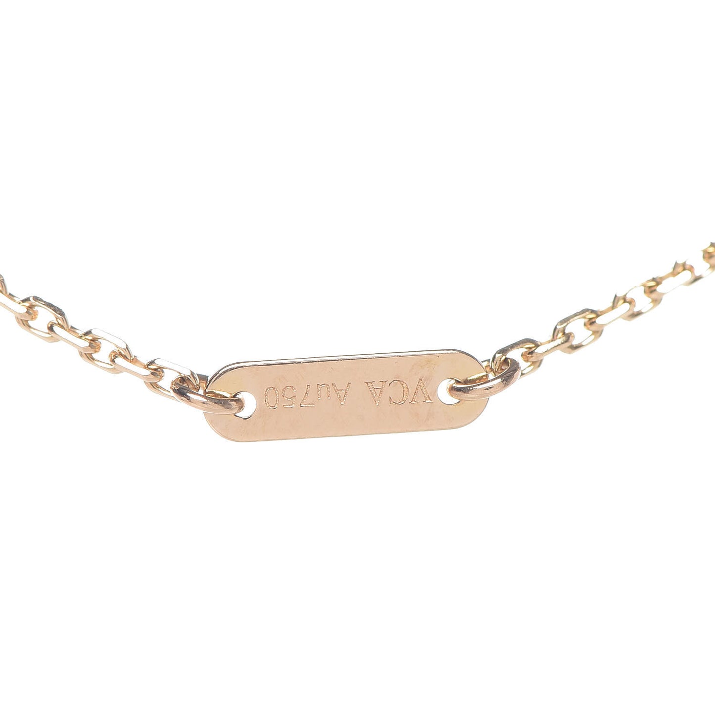 18K Yellow Gold Mother of Pearl Sweet Alhambra Pendant Necklace