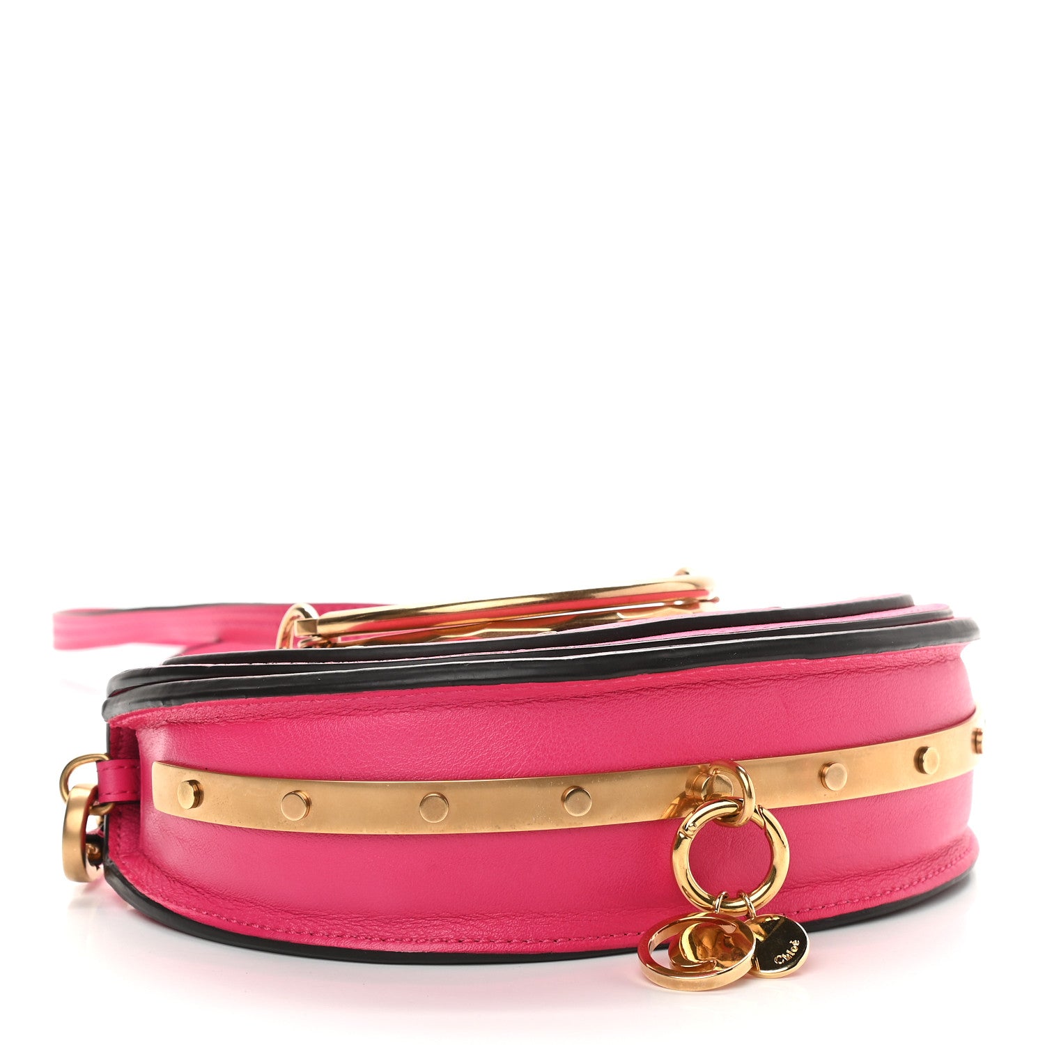Chloe Calfskin Small Nile Bracelet Minaudiere Bag Fuchsia Rose 4 of 10