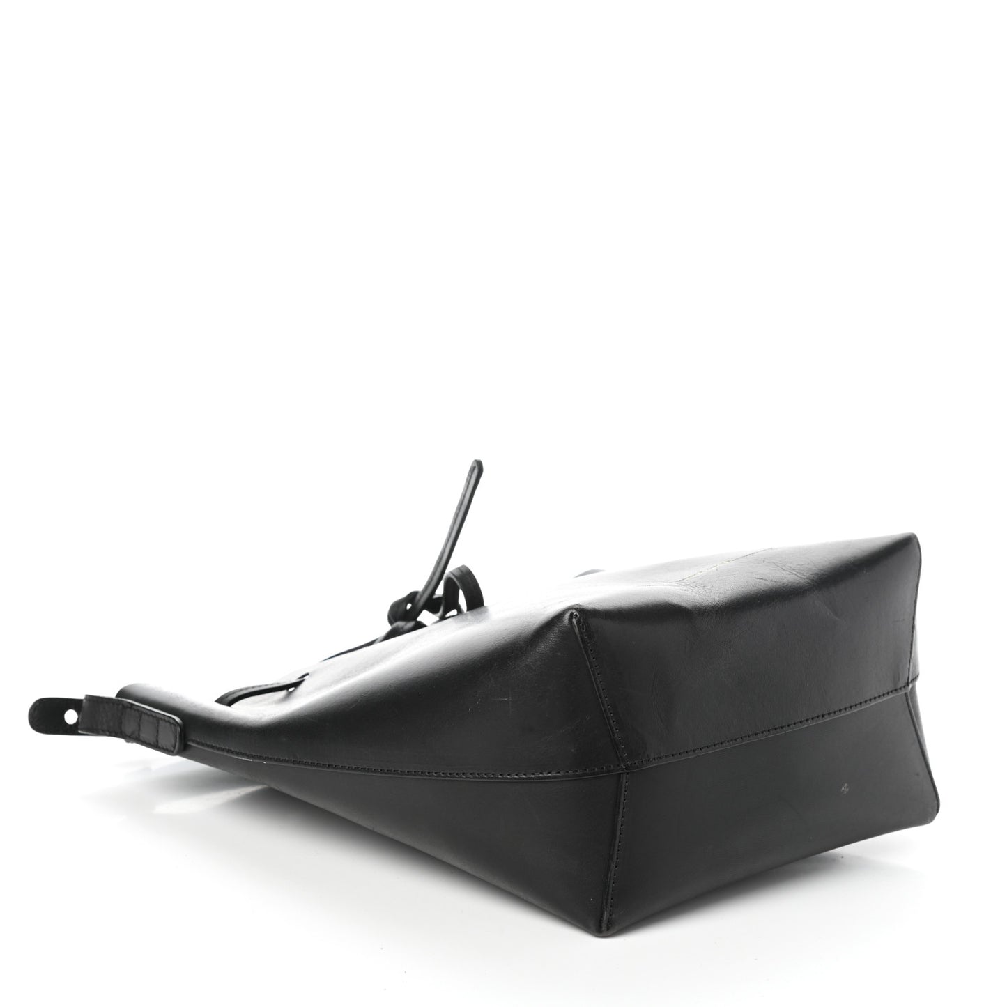 Calfskin Mini Bucket Bag Black Flamma