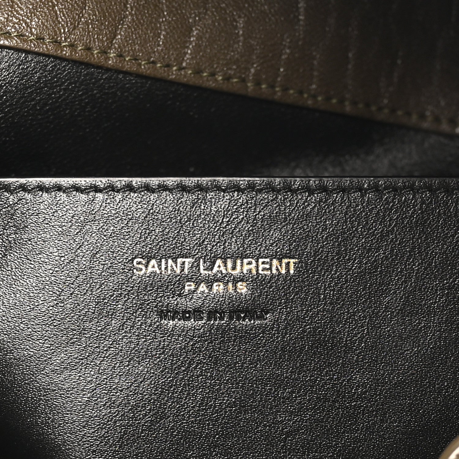 Saint Laurent Grained Lambskin Large Cassandre Envelope Pouch Light Musk 13 of 16