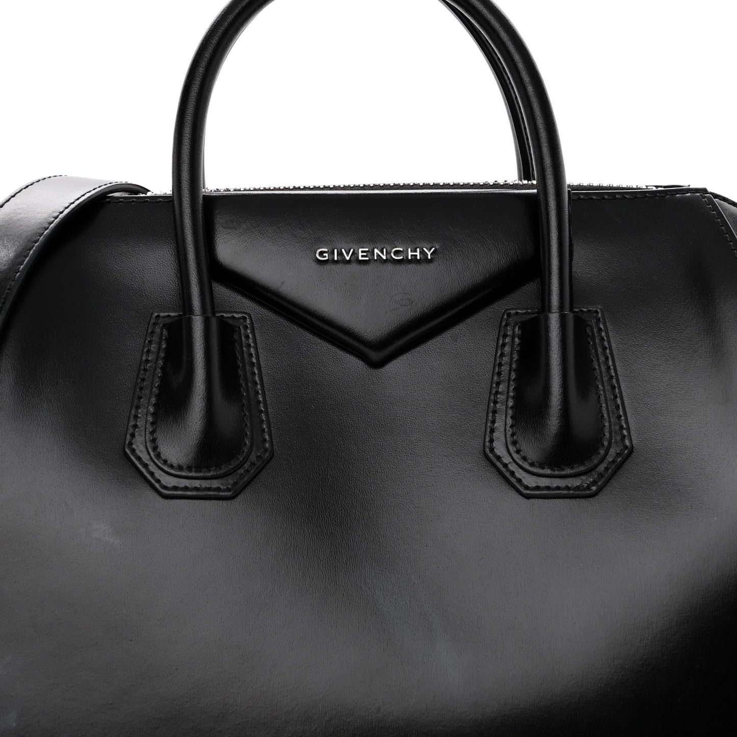 Shiny Lord Calfskin Medium Antigona Black