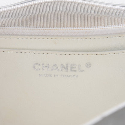 Chanel Caviar Quilted Jumbo Single Flap White 6 of 18
