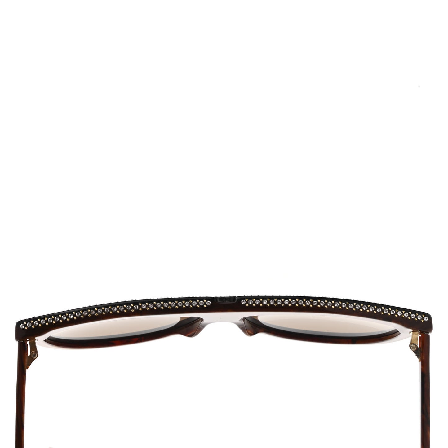 Aviator Crystal Brow Sunglasses GG0732S Havana Brown