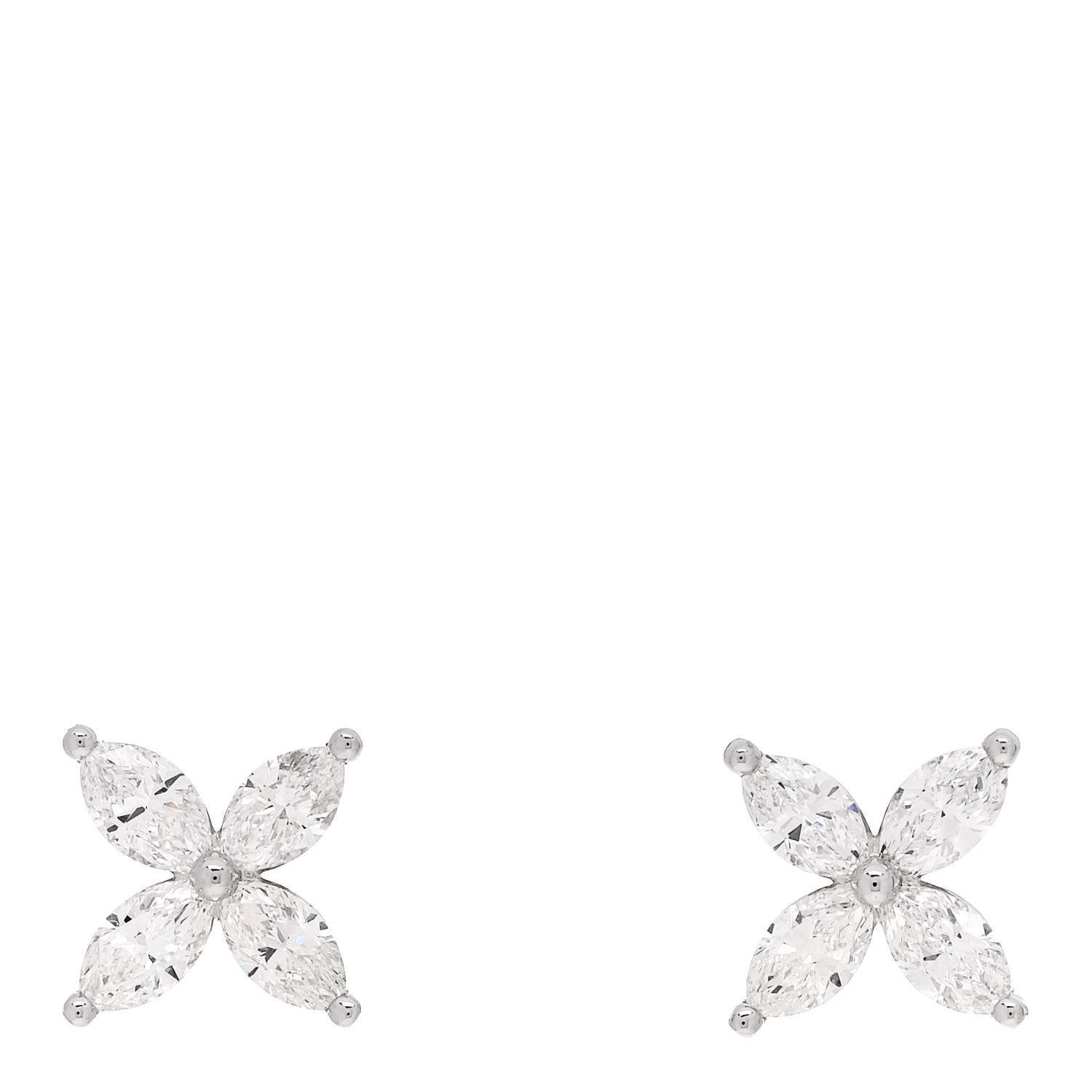 Tiffany Platinum Diamond Large Victoria Earrings 1 of 5