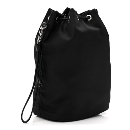 Prada Re-Nylon Vela Drawstring Wristlet Pouch Black 3 of 12