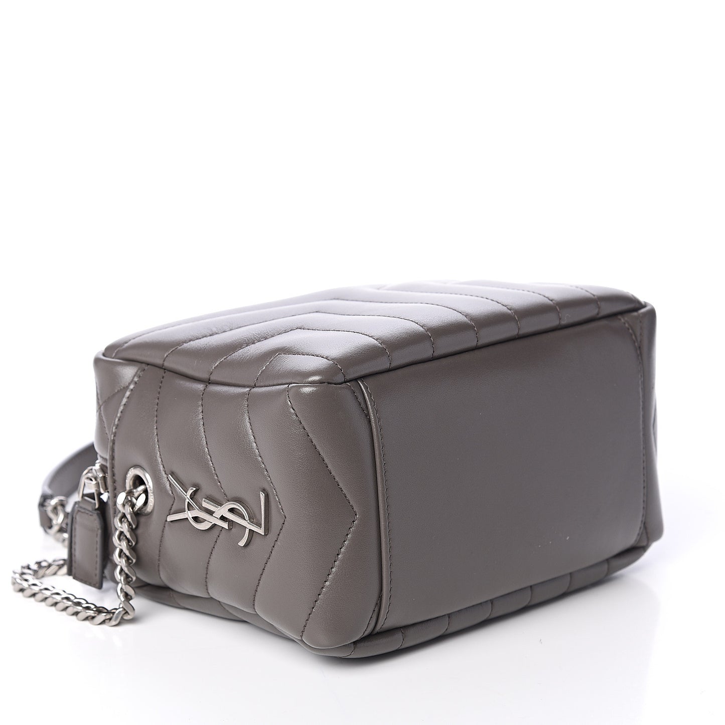 Calfskin Y Quilted Monogram Small Loulou Bowling Bag Earth