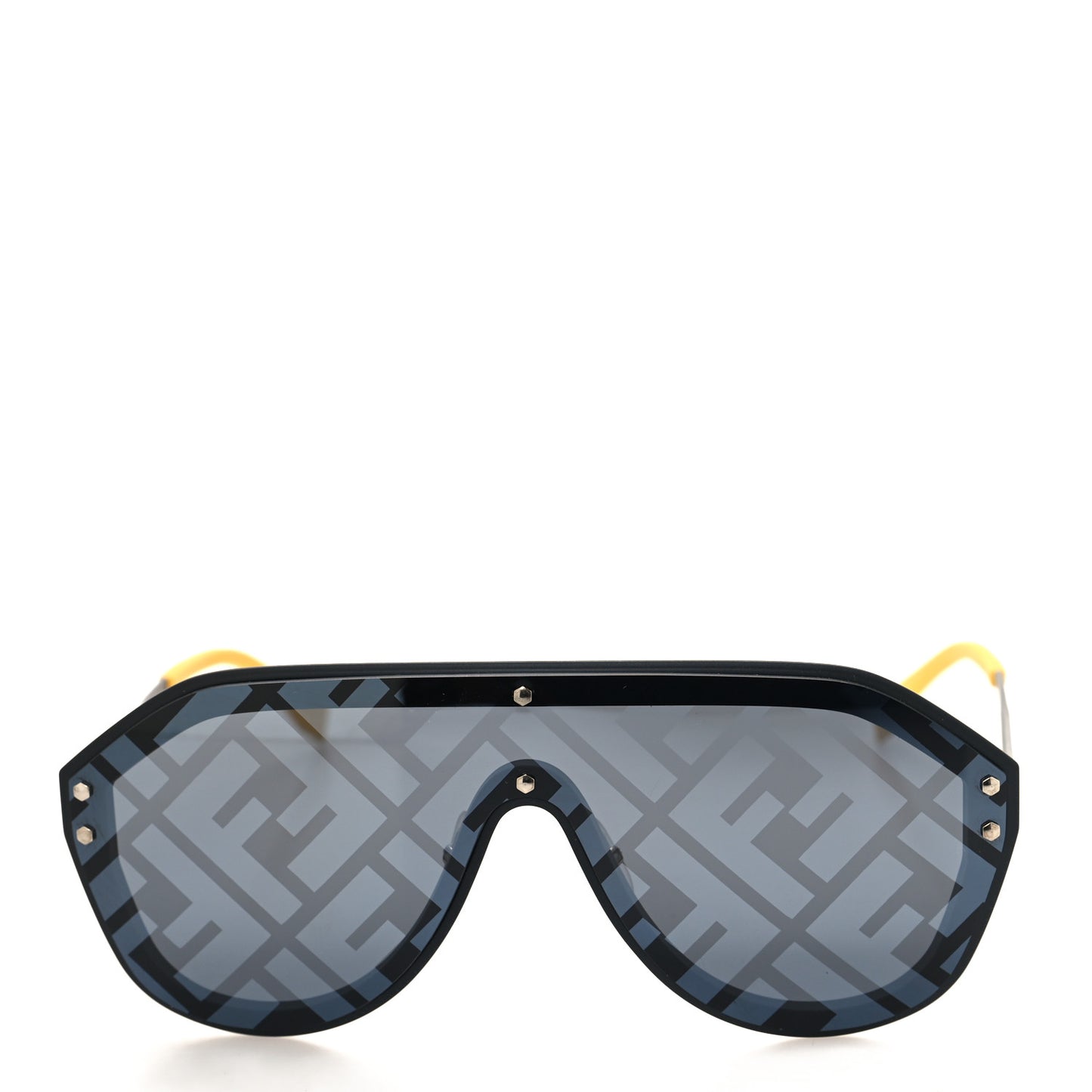 Rubber FF Fabulous Shield Sunglasses FF M0039/G/S Black Yellow