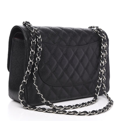 Chanel Caviar Quilted Jumbo Double Flap Black 3 of 11