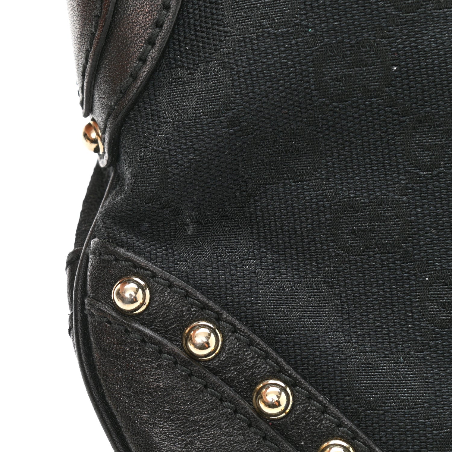 Gucci Monogram Pelham Studded Shoulder Bag Black 10 of 10