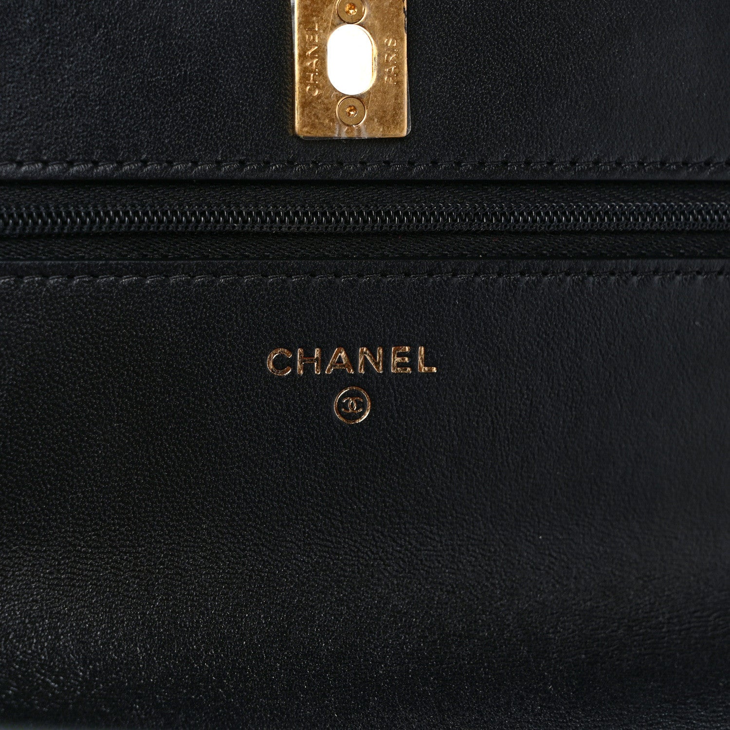 Chanel Lambskin Quilted Sweet Camellia Wallet on Chain WOC Black 6 of 11