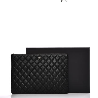 Chanel Caviar Quilted Large Cosmetic Case Black 8 of 8