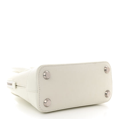 Balenciaga Grained Calfskin XXS Ville Top Handle Bag White Black 4 of 13