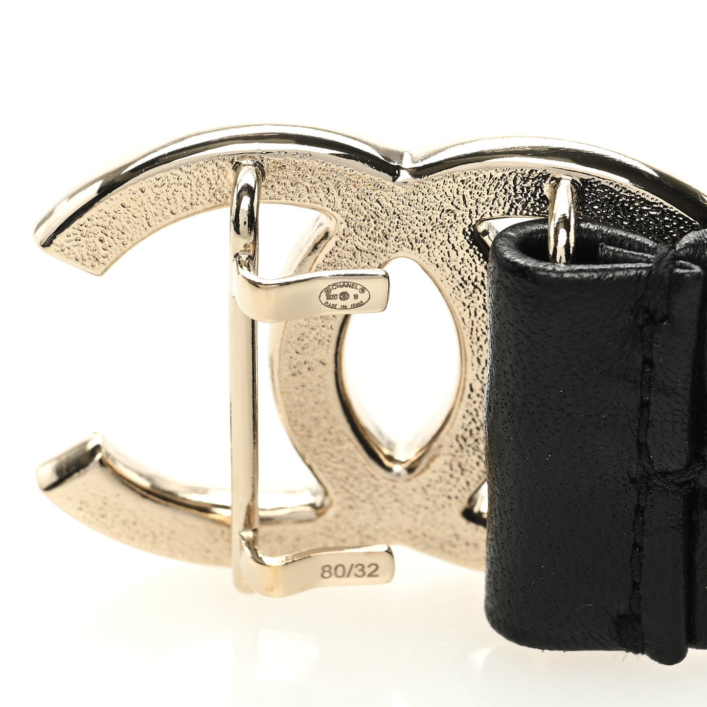 Lambskin Crystal CC Belt 80 32 Black