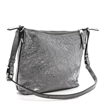 Givenchy Metallic Calfskin Small Voyou Bag Silver 3 of 10