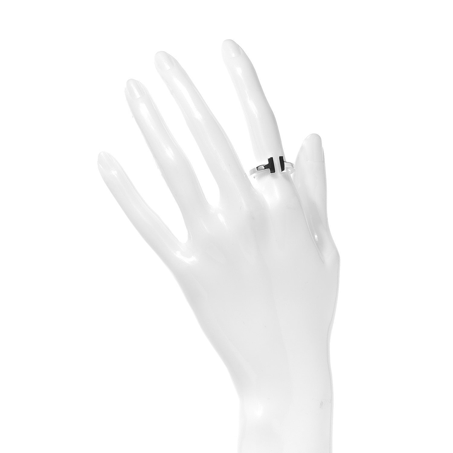 Tiffany Sterling Silver T Square Ring 52 6 2 of 4