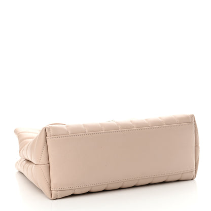 Saint Laurent Calfskin Y Quilted Monogram Small Loulou Shopper Marble Pink 4 of 13