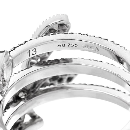 Gucci 18K White Gold Diamond Flora Butterfly Ring 53 6.25 5 of 6