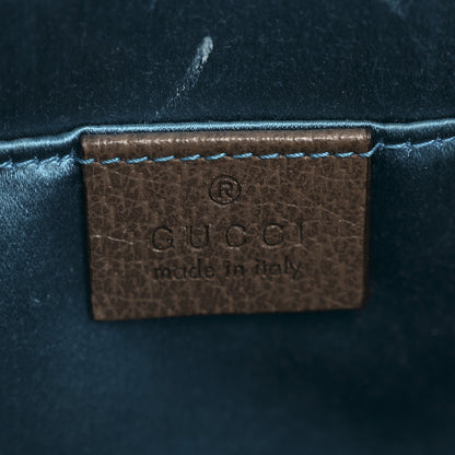 Gucci GG Supreme Monogram Textured Dollar Calfskin Web Small Ophidia Dome Shoulder Bag Beige Ebony New Acero 6 of 11