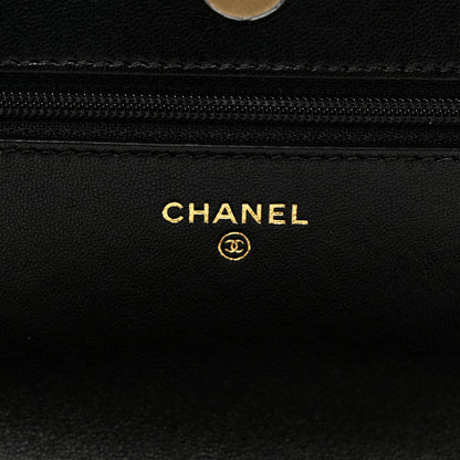 Chanel Lambskin Quilted Chanel 19 Wallet On Chain WOC Black 7 of 12