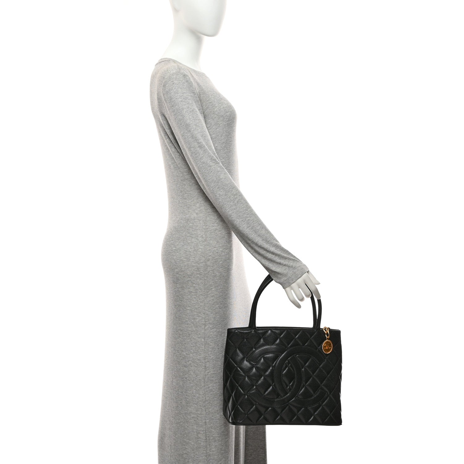 Chanel Caviar Quilted Medallion Tote Black 2 of 10