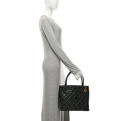 Chanel Caviar Quilted Medallion Tote Black 2 of 10