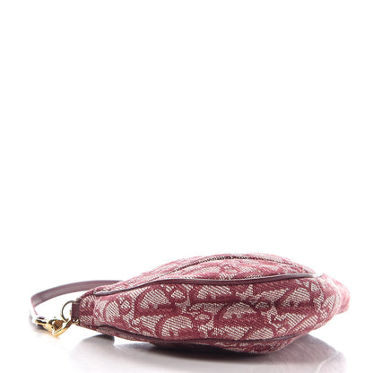 Christian Dior Monogram Mini Saddle Pochette Burgundy 4 of 9