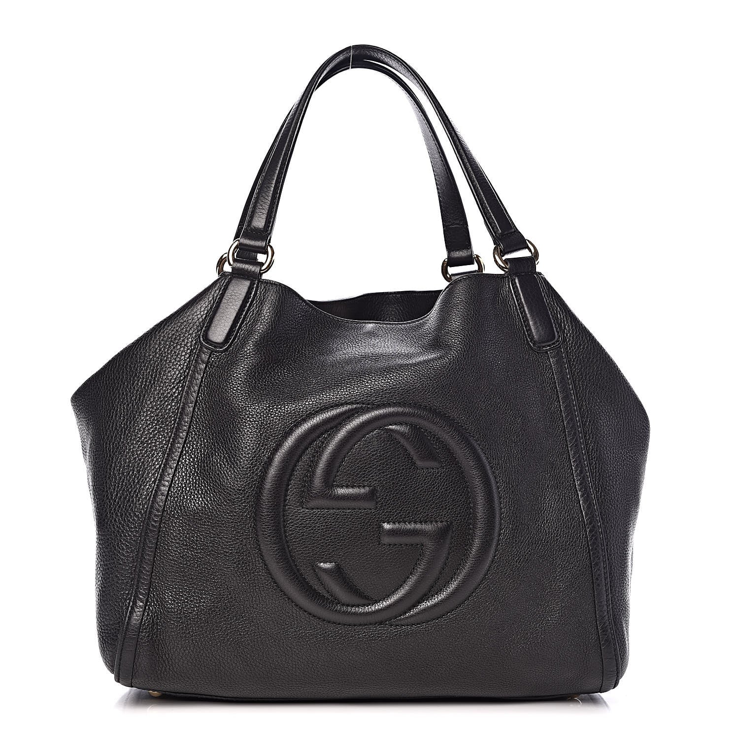 Gucci Pebbled Calfskin Medium Soho Shoulder Bag Black 1 of 12