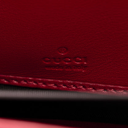 Gucci Calfskin Matelasse GG Marmont Zip Around Wallet Hibiscus Red 6 of 8
