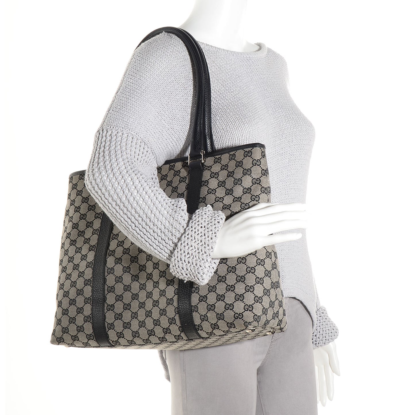 GG Monogram Large Tote Navy