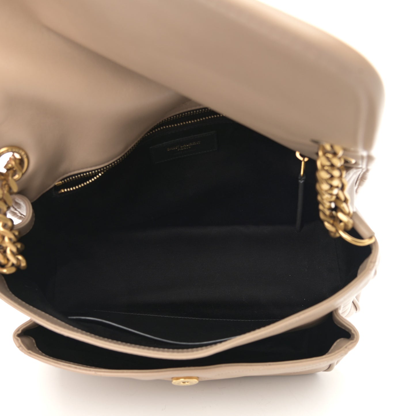 Lambskin Matelasse Monogram Medium Niki Chain Satchel Dark Beige