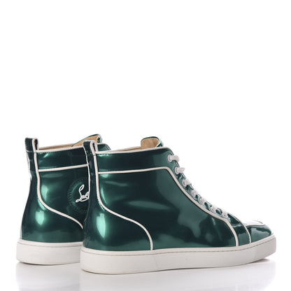 Christian Louboutin Glossy Patent Nappa Mens Rantus Orlato Flat Sneakers 41.5 Green Latte 4 of 8