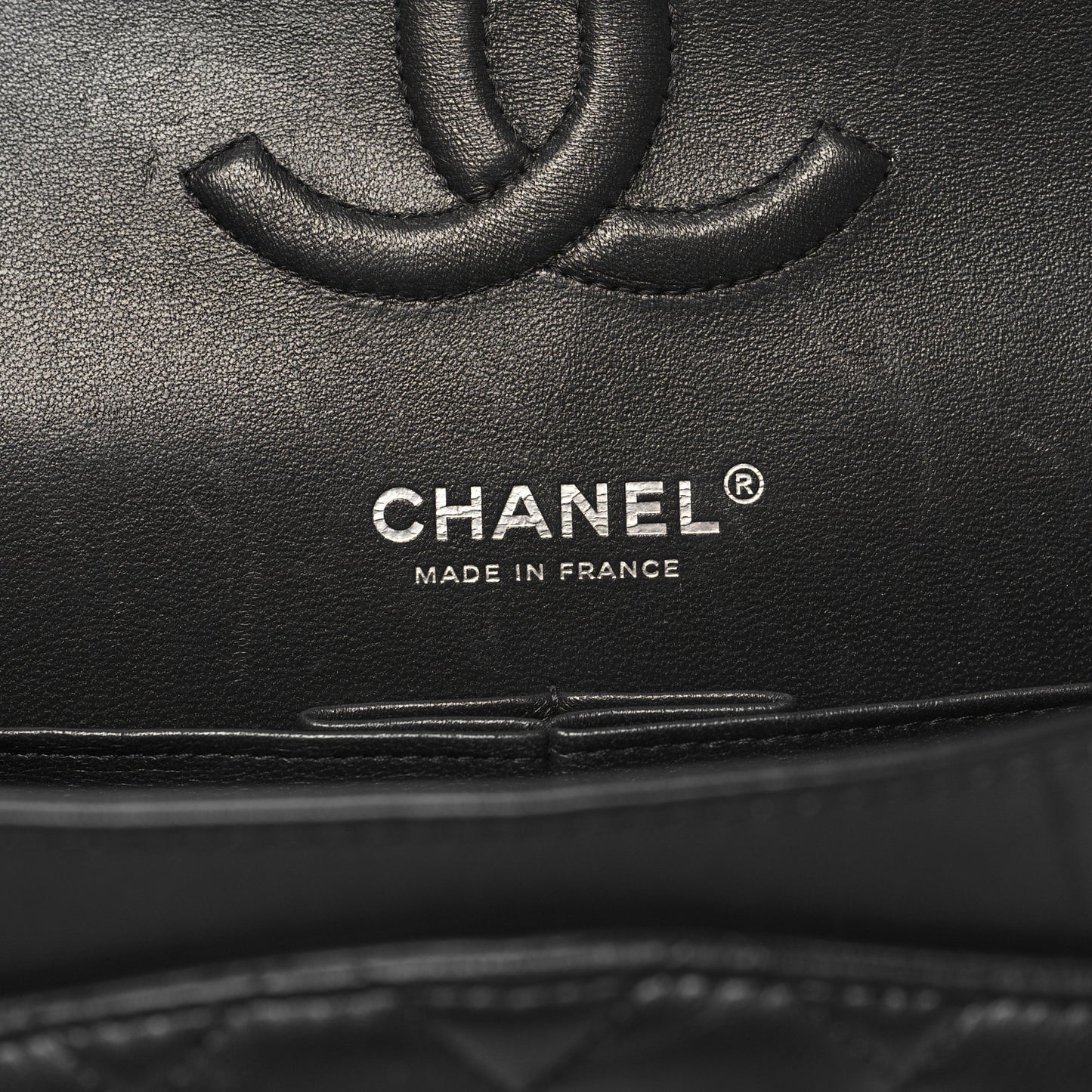 Lambskin Quilted Medium Double Flap So Black