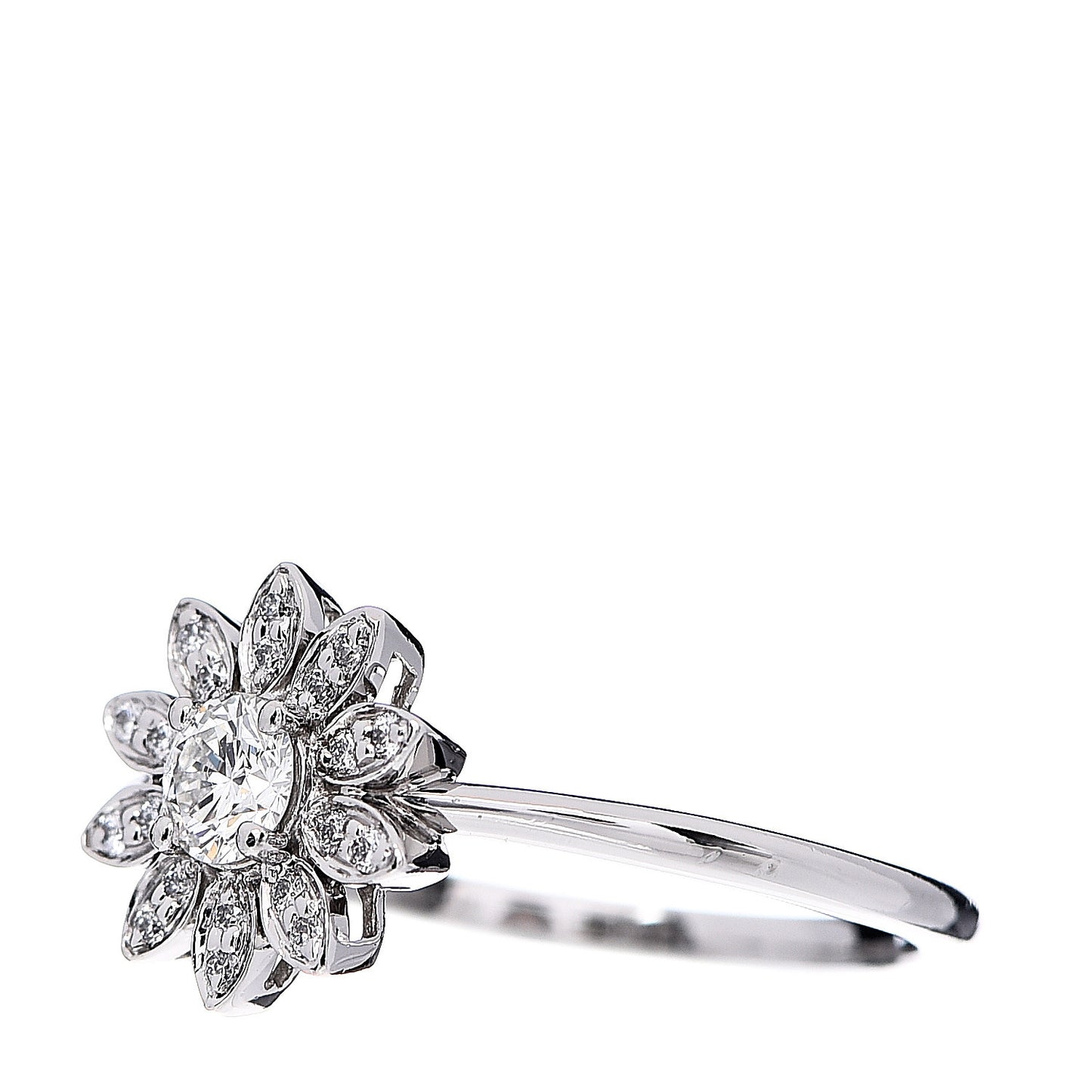 Platinum Diamond Enchant Garden Flower Ring 50 5.5