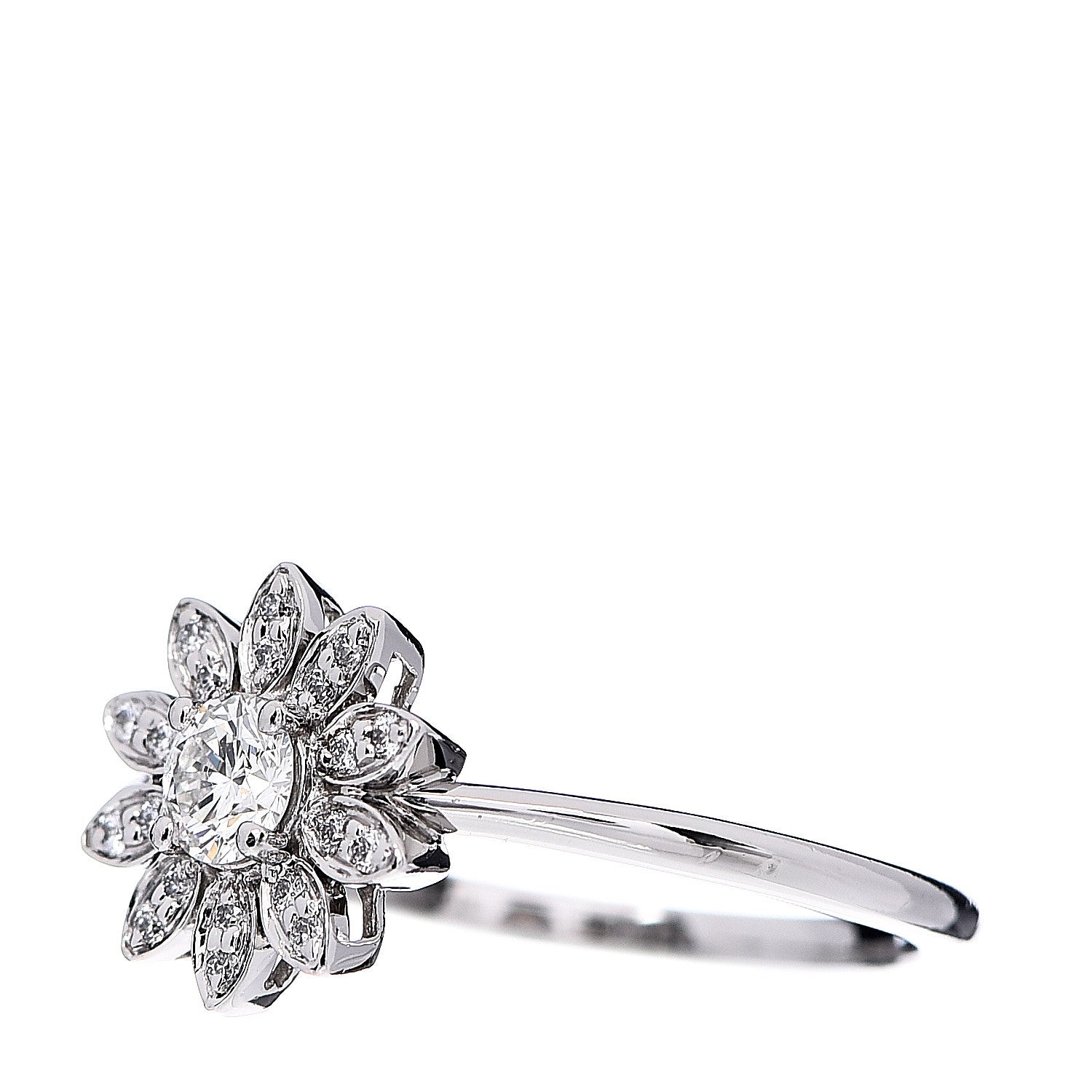 Tiffany Platinum Diamond Enchant Garden Flower Ring 50 5.5 3 of 5