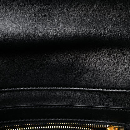 Valentino Garavani Nappa Large Roman Stud Shoulder Bag Black White 10 of 10