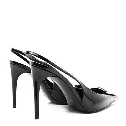 Saint Laurent Vernice Grupy Avenue 95 Slingback Pumps 40 Black 4 of 9