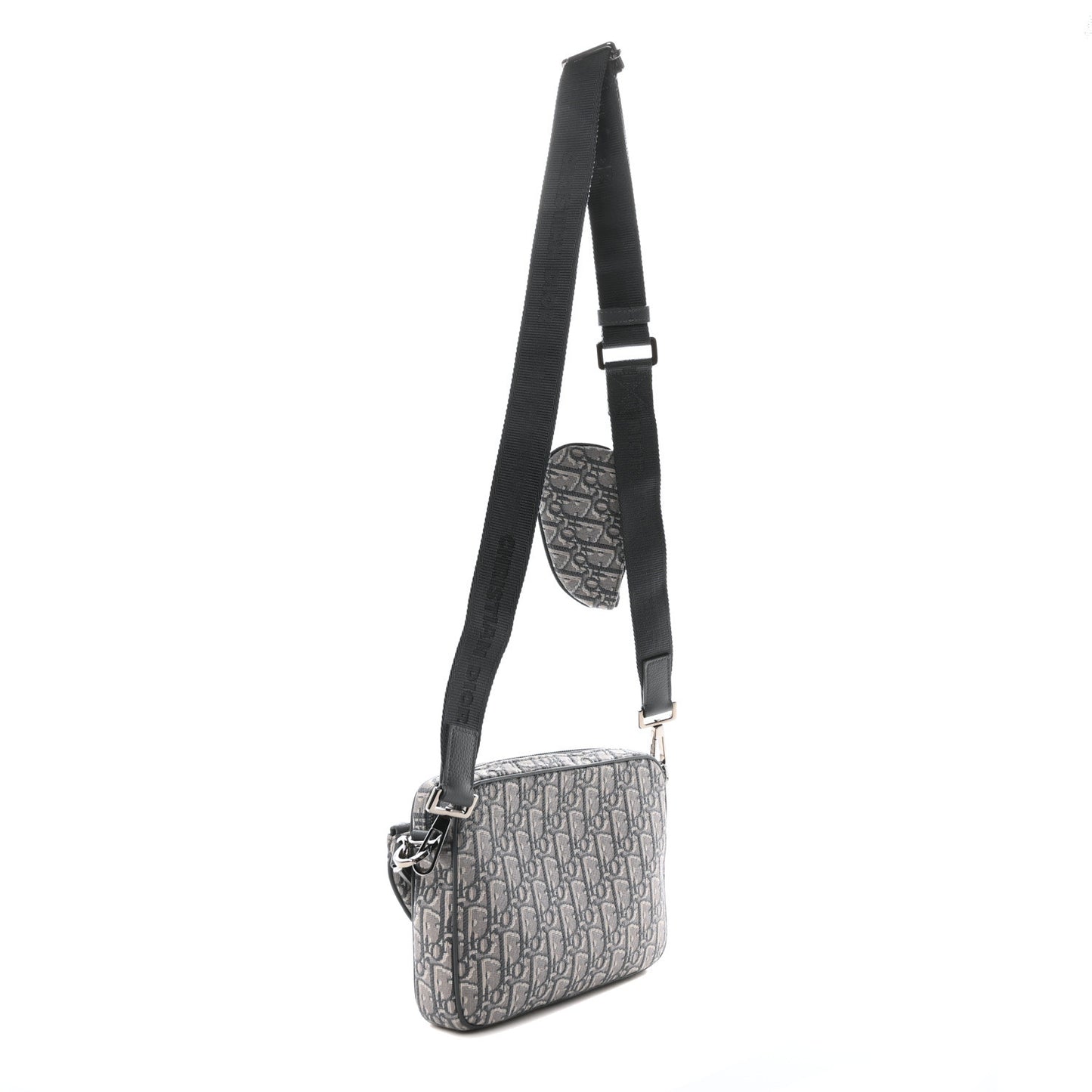 Oblique Saddle Triple Pouch Grey