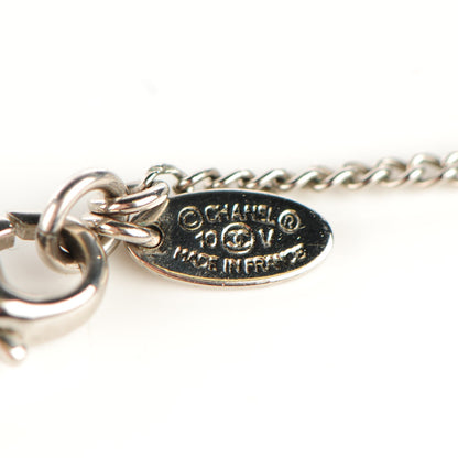 Chanel Crystal Timeless CC Necklace Silver 5 of 5