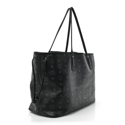 MCM Visetos Large Liz Reversible Shopper Tote Black 5 of 28