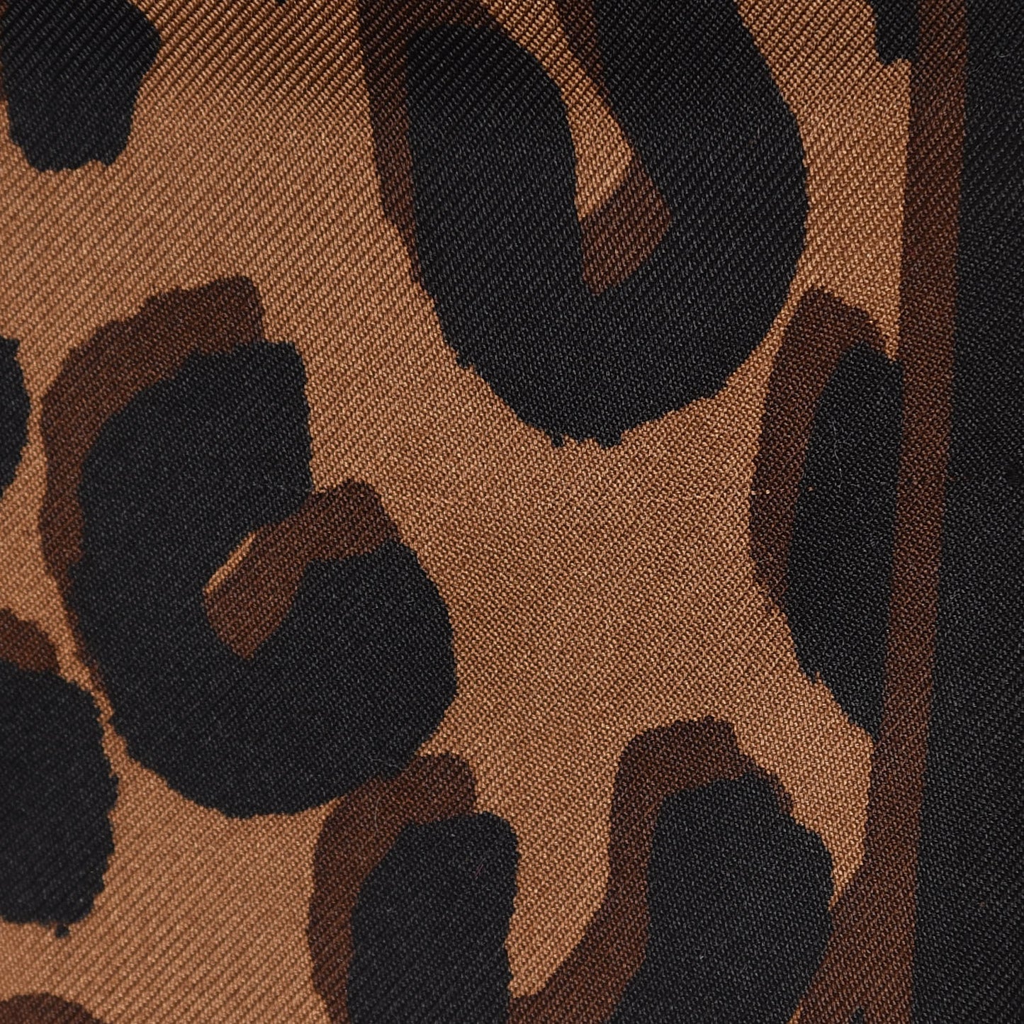 Silk Leopard Bandeau Scarf Marron