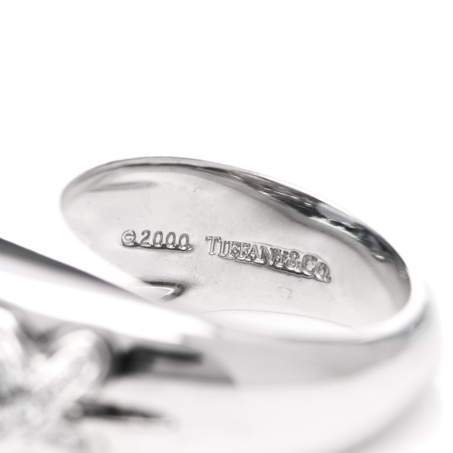 18K White Gold Aquamarine Diamond X Cocktail Ring 52 6