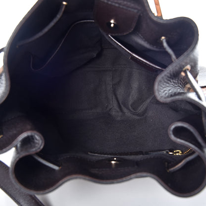 Burberry Grained Calfskin Haymarket Check Hobo Dark Brown 7 of 11