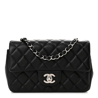 Chanel Lambskin Quilted Mini Rectangular Flap Black 1 of 12