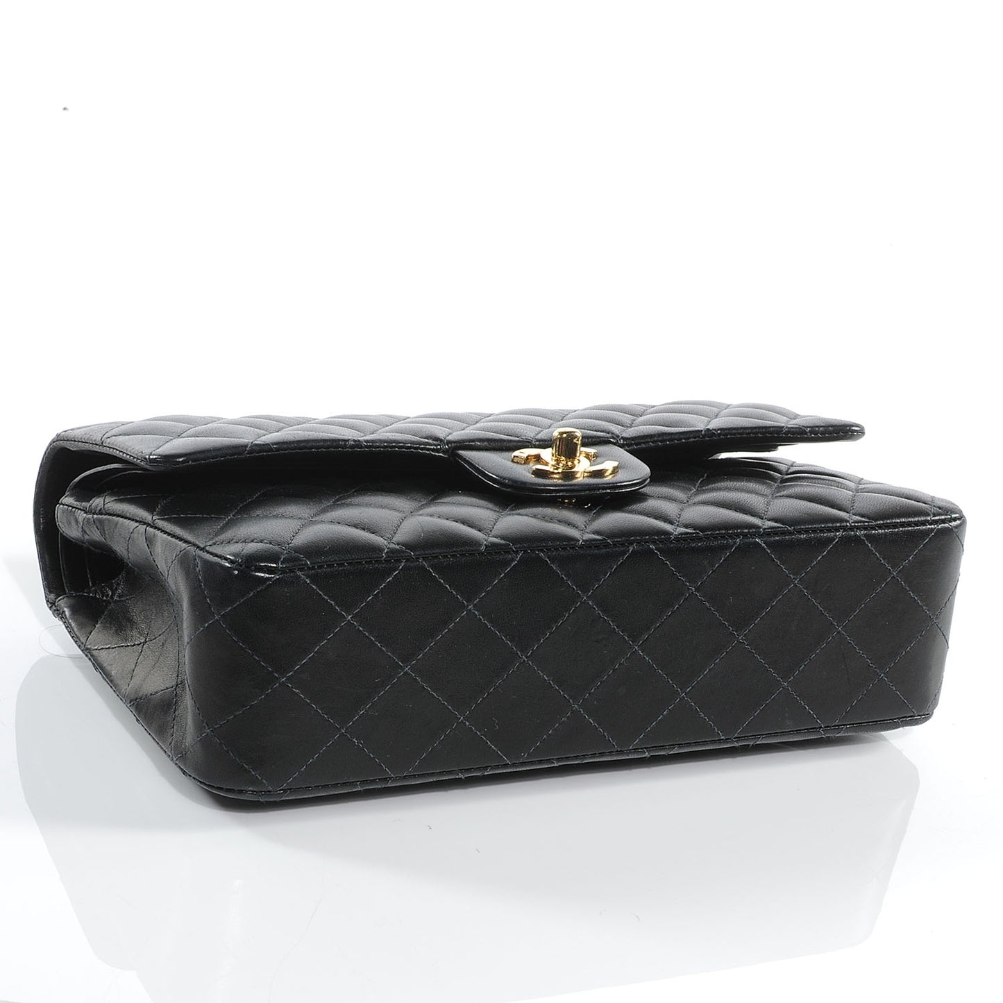Lambskin Double Flap Medium Black