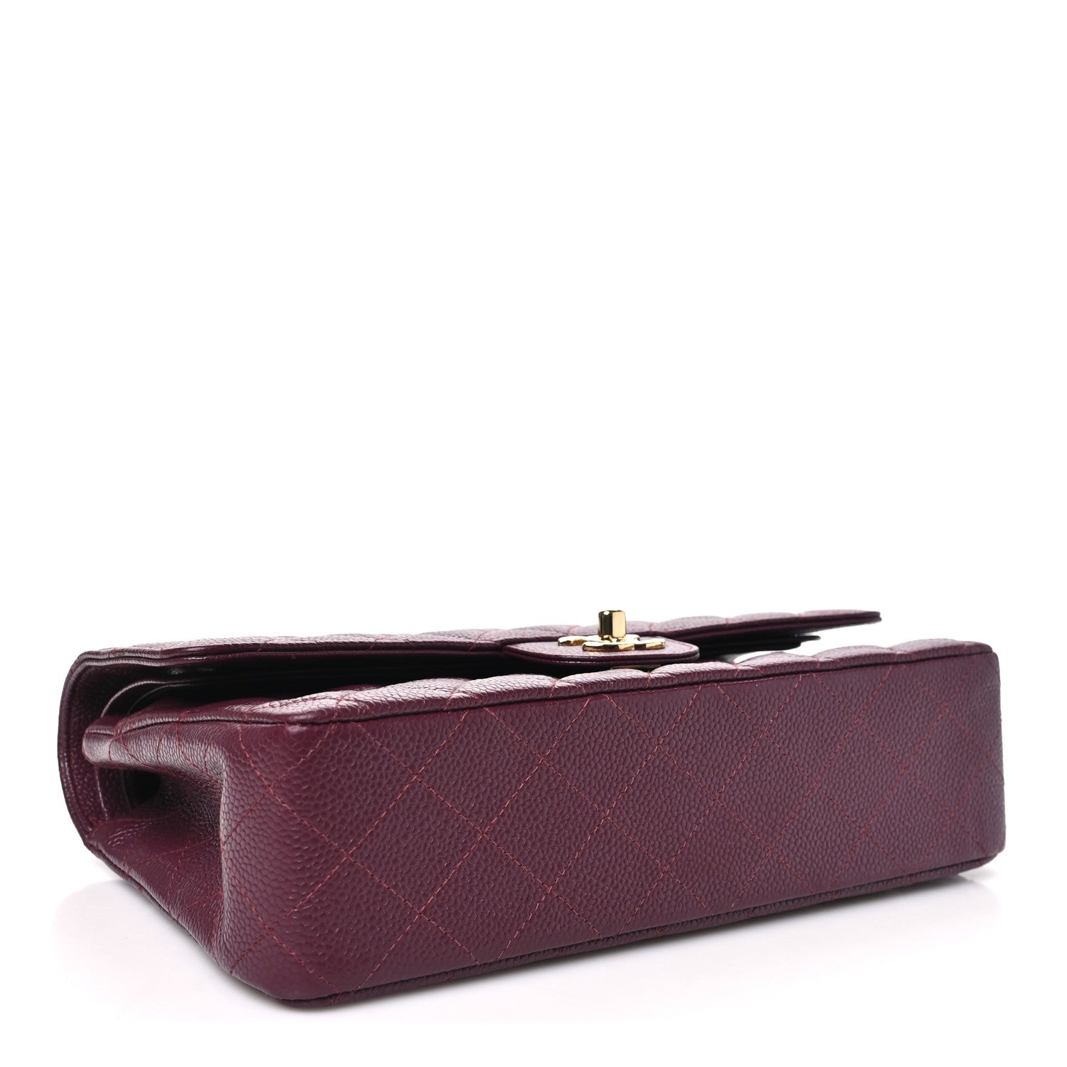 Chanel Caviar Quilted Medium Double Flap Burgundy 4 of 11