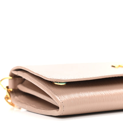 Prada Vitello Move Metal Oro Chain Wallet Cipria 7 of 8
