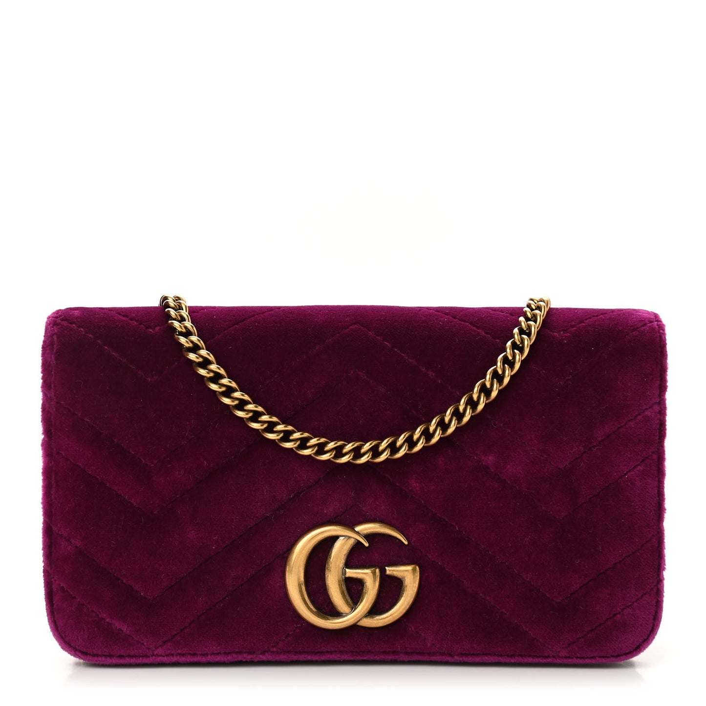 Velvet Matelasse GG Marmont Mini Bag Fuchsia Violet Cyclamen