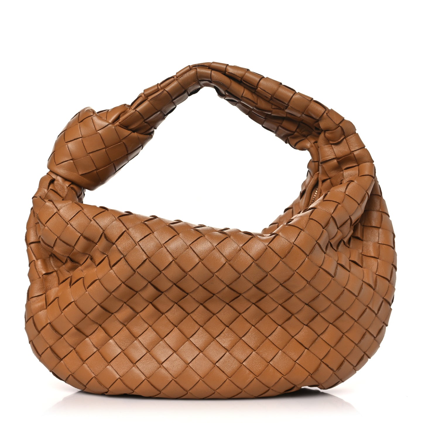 Nappa Intrecciato Teen Jodie Hobo Caramel