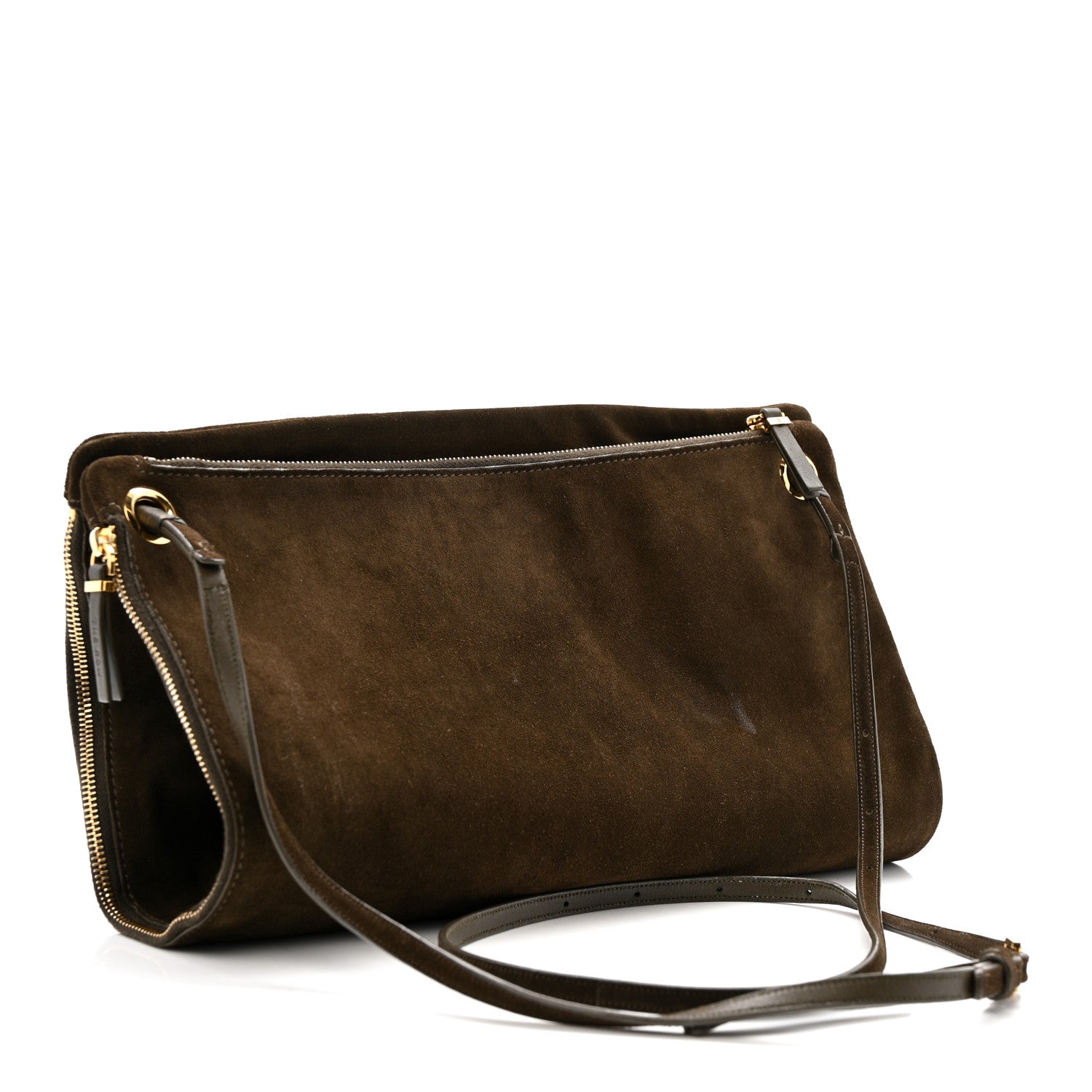The Row Suede Calfskin Party Time 7 Bag Dark Olive 2 of 11