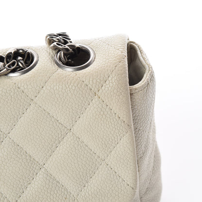 Chanel Caviar Quilted 2.55 Reissue East West Flap White 10 of 23